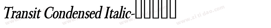 Transit Condensed Italic字体转换
